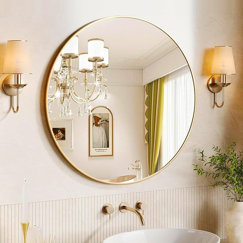 LUMIRA Round Mirror 70 Metal Frame